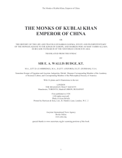 The Monks of Kublai Khan - Assyrian International News Agency