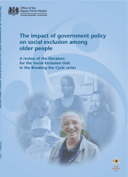 Social Exclusion Older People