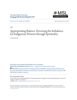 Reversing the Imbalance for Indigenous Women through Spirituality