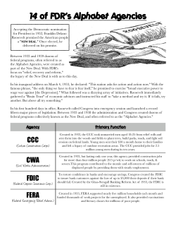 FDR Alphabet Soup Agencies