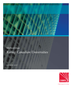 Rating Canadian Universities