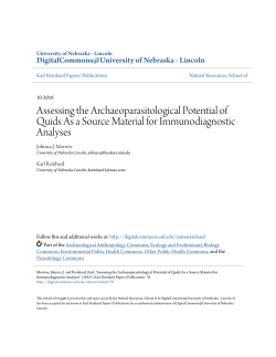 Assessing the Archaeoparasitological Potential of Quids As a