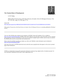 The Chemical Basis of Morphogenesis