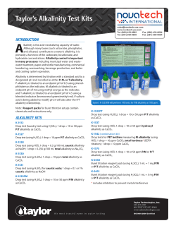 Taylor`s Alkalinity Test Kits - Nova
