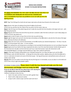 RETURNING THE BBQ COOKER