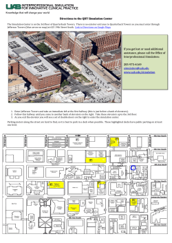 Directions to the QBT Simulation Center If you get lost or need