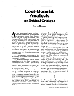 Cost-Benefit Analysis