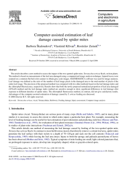 Computer-assisted estimation of leaf damage caused by spider mites