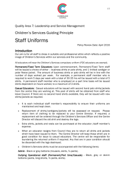 Staff Uniforms - Cumberland Council