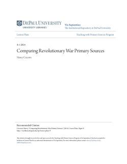 Comparing Revolutionary War Primary Sources