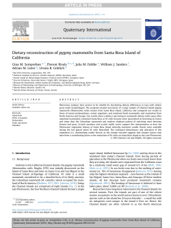 Dietary reconstruction of pygmy mammoths from Santa Rosa Island