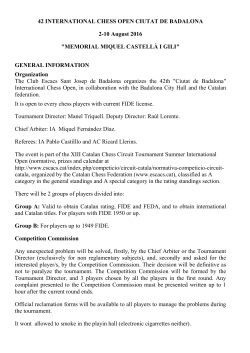 Hola Erick - Club d`Escacs Sant Josep de Badalona