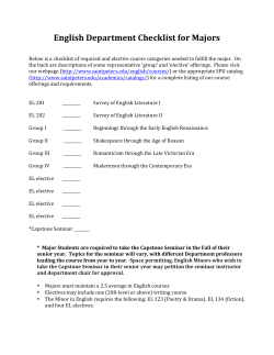 English Department Checklist for Majors