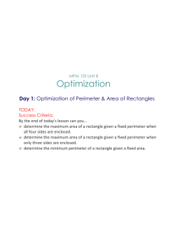 Day 1 Optimization of Rectangles note