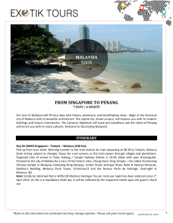 from singapore to penang malaysia tour
