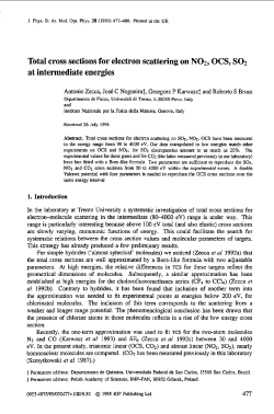 Total cross sections for electron scattering on NO2, OCS, SO2 at