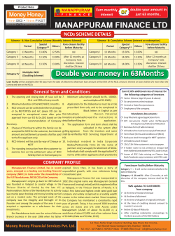 MANAPPURAM FINANCE LTD Double your money in 63Months