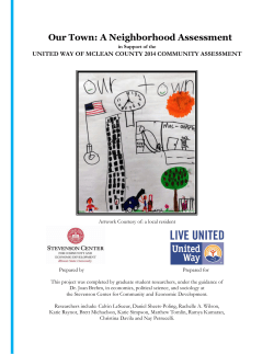 Our Town: A Neighborhood Assessment