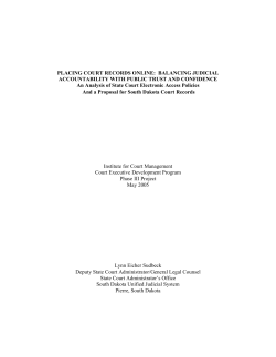 PLACING COURT RECORDS ONLINE - National Center for State