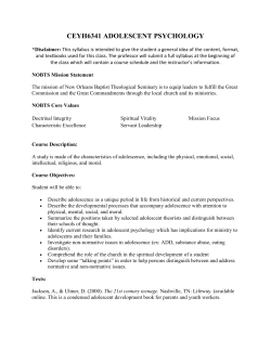 ceyh6341 adolescent psychology