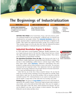 The Beginnings of Industrialization