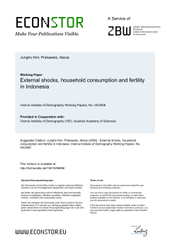 External shocks, household consumption and fertility in