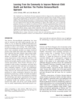 Learning From the Community to Improve Maternal&ndash;Child Health