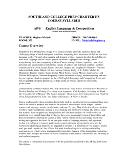 SOUTHLAND COLLEGE PREP CHARTER HS COURSE