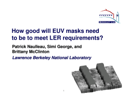 How good will EUV masks need to be to meet LER