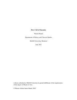 Hero Cult in Pausanias Warren Huard