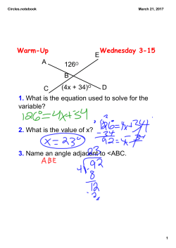 Circles Notes