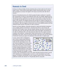 Osmosis in Food - Cooking for Geeks