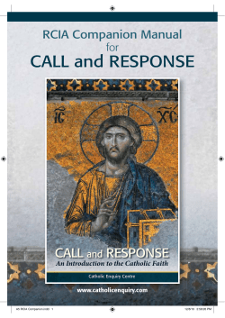 CALL and RESPONSE - Catholic Enquiry Centre