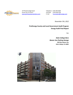 November 5th, 2012 FirstEnergy County and Local Government
