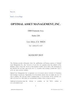 Form ADV Part 2 - Optimal Asset Management