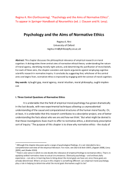 Psychology and the Aims of Normative Ethics
