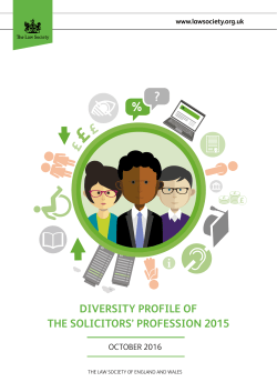 DIVERSITY PROFILE OF THE SOLICITORS
