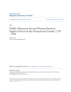 Profile of Runaway Servant Women Based on Fugitive Notices in the