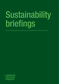 A set of briefing sheets written by the Sustainable Construction Panel