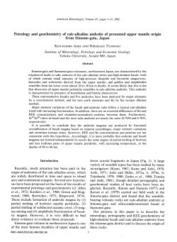 Petrology and geochemistry of calc-alkaline andesite of presumed