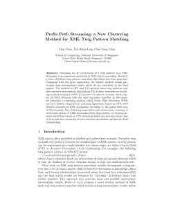 Prefix Path Streaming: a New Clustering Method for XML Twig