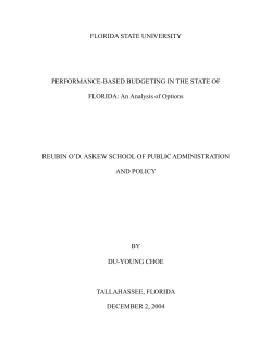 FLORIDA STATE UNIVERSITY PERFORMANCE