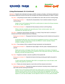 Living Environment grades K-4 - Homegrown Mini-Golf