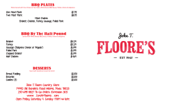 BBQ PLATES BBQ By The Half Pound DESSERTS