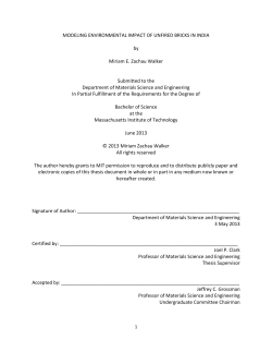 MODELING ENVIRONMENTAL IMPACT OF UNFIRED BRICKS IN