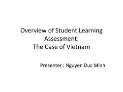 An Overview of Student Learning Assessment in Vietnam