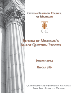 reading the Report - Citizens Research Council of Michigan