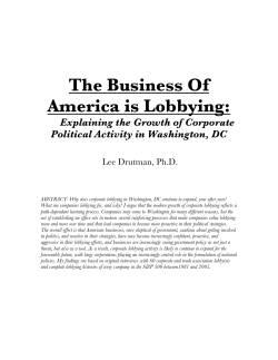 The Business of America is Lobbying