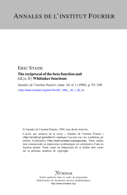 The reciprocal of the beta function and GL(n, R) Whittaker