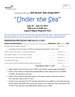 Oso Valley Day Camp - Girl Scouts of Orange County